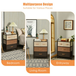 Costway 4 Drawer Vertical Chest of Drawers with Wooden Top - Multi - Wilko - thumbnail 7