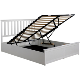 Home Source Florida King Size White Wood Ottoman Bed - Wilko - thumbnail 4