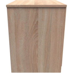 Crowndale Monaco 2 Drawer White Gloss and Bardolino Oak Compact Bedside Cabinet Ready Assembled - White Gloss & Bardolino Oak - Wilko - thumbnail 5
