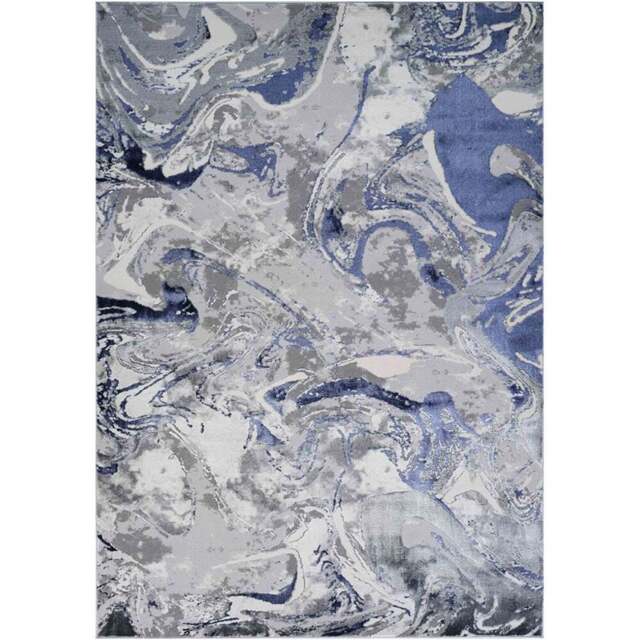 Desire Rugs Solarius Navy Living Room Abstract Area Rug 200 x 290cm - Wilko - image 1