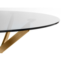 Julian Bowen Montero Metal and Glass 4 Seater Round Dining Table - Multi - Wilko - thumbnail 4