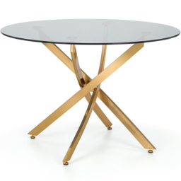 Julian Bowen Montero Metal and Glass 4 Seater Round Dining Table - Multi - Wilko - thumbnail 3