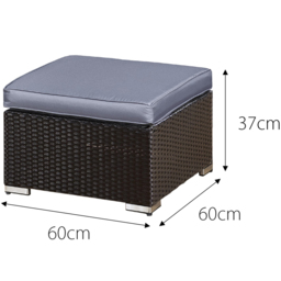 Oseasons Acorn 10 Seater Black Rattan Deluxe Lounge Sofa Set - Wilko - thumbnail 6