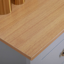 FurnitureHMD 2 Door 2 Drawer Grey and Oak Effect Wooden Sideboard - Size: 81 x 79 x 35cm - Wilko - thumbnail 7