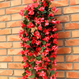 Living and Home Decorative Wall Hanging Artificial Violet Vine Plant 70cm - Size: 70x30x30cm - Red - Wilko - thumbnail 6
