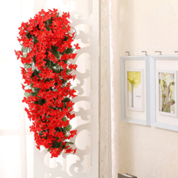 Living and Home Decorative Wall Hanging Artificial Violet Vine Plant 70cm - Size: 70x30x30cm - Red - Wilko - thumbnail 5