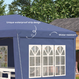Outsunny 3 x 6m Blue Heavy Duty Gazebo Party Tent with Bag - Wilko - thumbnail 6
