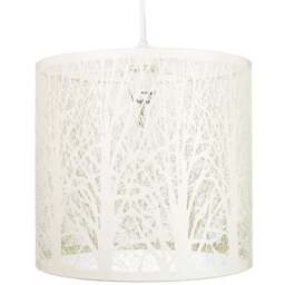 Happy Homewares Soft Cream Metal Forest Design Pendant Shade - Size: 25 x 23 x 23cm - Wilko - thumbnail 1