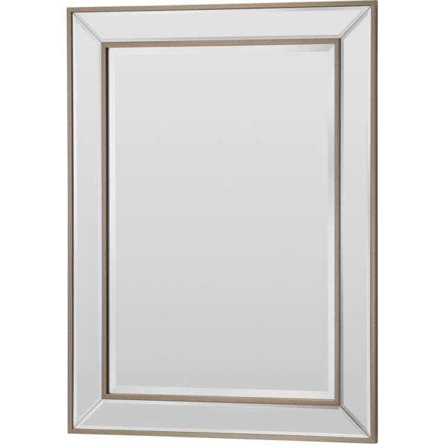 Yearn Brass Gold Angled Bevelled Wall Mirror 68 x 74.5cm - Wilko - image 1