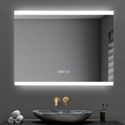Living and Home White 2 Sided LED Vanity Mirror - Size: 97 x 73cm - Wilko - thumbnail 3