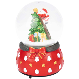 Single Shatchi Christmas Santa Tree Scene Resin Base Musical Snowglobe in Assorted Style - Size: 15 x 10 x 10cm - Multi - Wilko - thumbnail 3