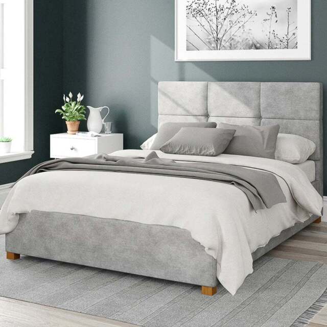 Aspire Caine Small Double Silver Kimiyo Linen Ottoman Bed - Aspire Beds - Wilko - image 1