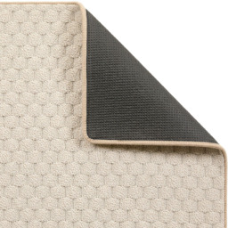 My Mat Ivory Sculptured Honeycomb Washable Rug 140 x 200cm - Cream - Wilko - thumbnail 4