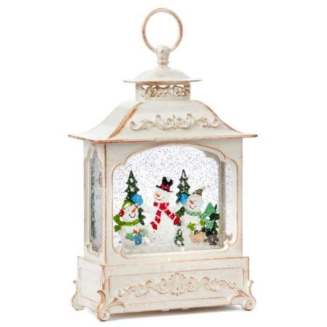 Samuel Alexander Snowman Wonderland Lantern Christmas Decoration 28cm - Size: 28 x 18 x 18cm - White - Wilko - image 1