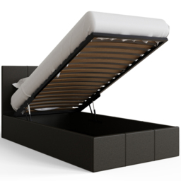 GFW Single Grey Hopsack Fabric End Lift Ottoman Bed with Bonnell Mattress - Wilko - thumbnail 7