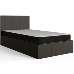 GFW Single Grey Hopsack Fabric End Lift Ottoman Bed with Bonnell Mattress - Wilko - thumbnail 6