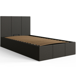 GFW Single Grey Hopsack Fabric End Lift Ottoman Bed with Bonnell Mattress - Wilko - thumbnail 5