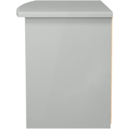 Crowndale Camden Single Drawer 5 Shelf Grey Gloss and Dusk Grey Low Corner TV Unit Ready Assembled - Size: 50 x 112 x 42cm - Grey Gloss & Dusk Grey - - thumbnail 4
