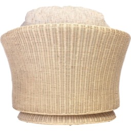 Desser Furniture Burford Natural Rattan and Farrow Swivel Tub Chair - Size: Single - Cream - Wilko - thumbnail 6
