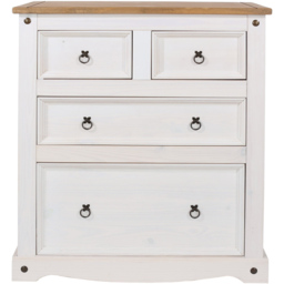 Core Products Corona 4 Drawer White Chest of Drawers - Wilko - thumbnail 4