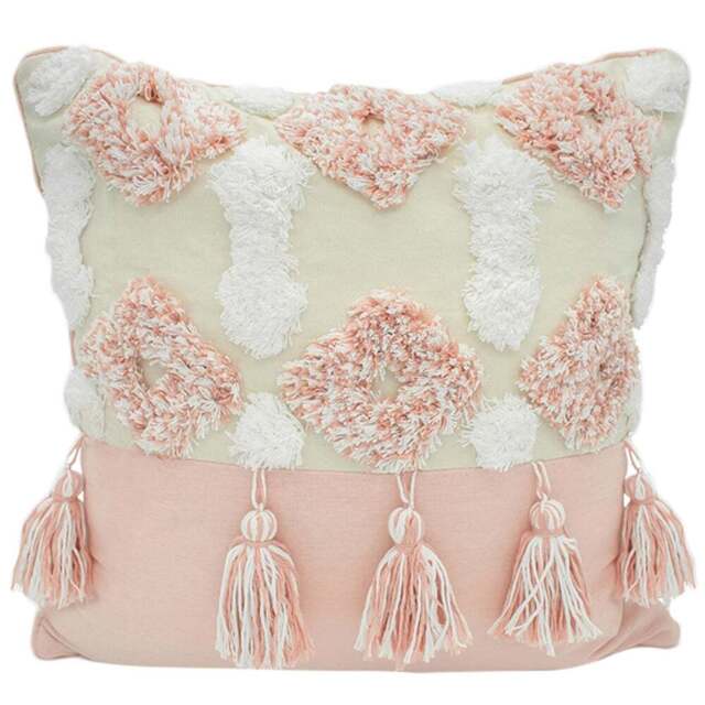 Intimates Alta Tufted Pink Filled Cushion 43 x 43cm 2 Pack - Wilko - image 1