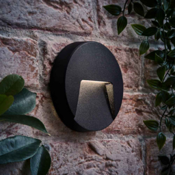 ValueLights Sam Matte Black Circle LED Outdoor Wall Light - Size: 13.5 x 13.5 x 3.2cm - Wilko - thumbnail 3