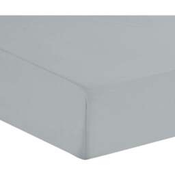 My Home Double Silver Polycotton Fitted Bed Sheet - Wilko - thumbnail 1
