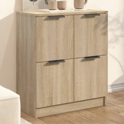 vidaXL 4 Door Sonoma Oak Sideboard - Size: 70 x 60 x 30cm - Brown - Wilko
