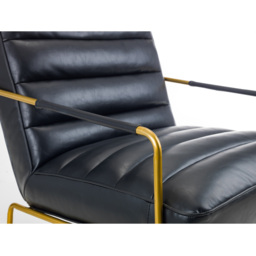 Julian Bowen Giorgio Black Leather Accent Chair - Size: Single - Wilko - thumbnail 4