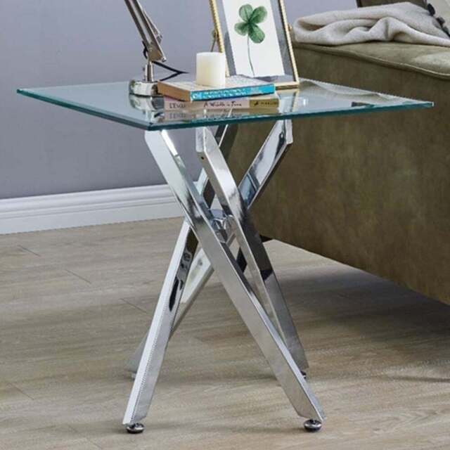 Furniturebox Tavalo Silver Side Table - Size: 55 x 55 x 55cm - Wilko - image 1