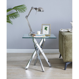 Furniturebox Tavalo Silver Side Table - Size: 55 x 55 x 55cm - Wilko - thumbnail 3
