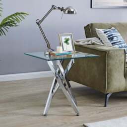 Furniturebox Tavalo Silver Side Table - Size: 55 x 55 x 55cm - Wilko - thumbnail 6