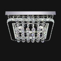 Living and Home Crystal LED Flush Mount Ceiling Light - Size: 12 x 40 x 40cm - White - Wilko - thumbnail 5