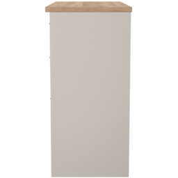Crowndale Norfolk 3 Drawer Kashmir Ash and Bardolino Oak Vanity Dressing Table Ready Assembled - Size: 80 x 90 x 39cm - Kashmir Ash & Bardolino Oak - - thumbnail 5