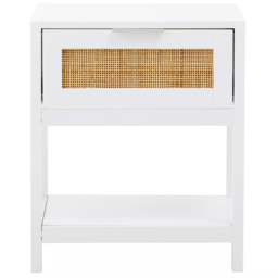 Interiors by Premier Sherman Single Drawer Single Shelf White Side Table - Size: 50 x 40 x 60cm - Wilko - thumbnail 4