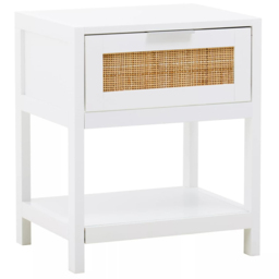 Interiors by Premier Sherman Single Drawer Single Shelf White Side Table - Size: 50 x 40 x 60cm - Wilko - thumbnail 3