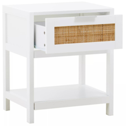 Interiors by Premier Sherman Single Drawer Single Shelf White Side Table - Size: 50 x 40 x 60cm - Wilko - thumbnail 5