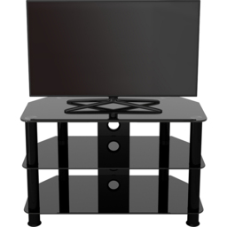 AVF Classic 2 Shelf Black Glass Corner TV Unit with Cable Management - AVF Group Ltd - Wilko - thumbnail 7
