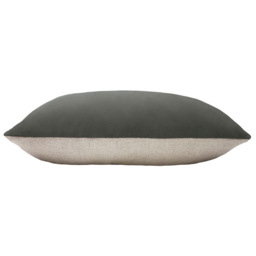 furn. Contra Steel Colour Velvet Cushion - Size: 60 x 40cm - Silver - Wilko - thumbnail 4