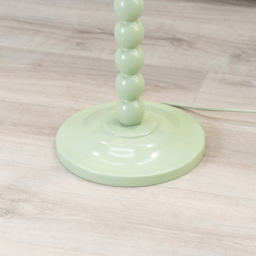 ValueLights Bobbins Blue Stripe Pleated Shade Sage Green LED Floor Lamp - Size: 149 x 40 x 40cm - Wilko - thumbnail 4