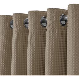 Velosso Waffle Natural Blackout Curtains 229 x 229cm - Size: W 229 x D 229cm - Cream - Wilko - thumbnail 4