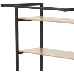 Living and Home 3 Shelf Black Over Washing Machine Storage Shelf with Towel Bar - Size: 176 x 69 x 60cm - Wilko - thumbnail 7