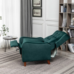 Furniture One Green Wing Back Pushback Recliner Armchair - Size: Single - Wilko - thumbnail 5