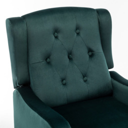 Furniture One Green Wing Back Pushback Recliner Armchair - Size: Single - Wilko - thumbnail 4
