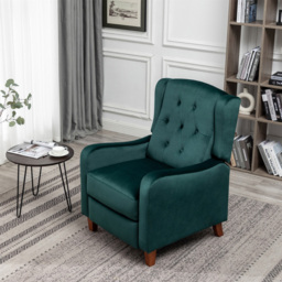 Furniture One Green Wing Back Pushback Recliner Armchair - Size: Single - Wilko - thumbnail 7