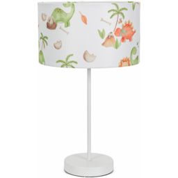 ValueLights Charlie Dino Print Shade White Table Lamp and Bulb - Size: 43 x 25 x 25cm - Wilko - thumbnail 1