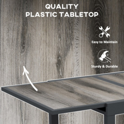 Outsunny 6 Seater Aluminium Extending Garden Dining Table - Size: 94 x 18 x 93cm - Grey - Wilko - thumbnail 7