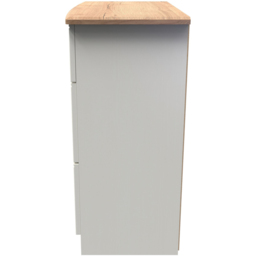 Crowndale Victoria 3 Drawer Cream Ash and Oak Deep Chest of Drawer - Wilko - thumbnail 4