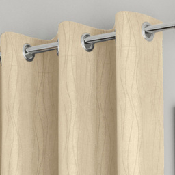 Enhanced Living Goodwood Cream Embossed Wave Thermal Eyelet Curtain 117 x 183cm - Wilko - thumbnail 4