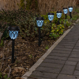 ValueLight Set of 6 Diamond Black Outdoor Solar Spike Light - Size: 42.5 x 9.8 x 9.8cm - ValueLights - Wilko - thumbnail 5